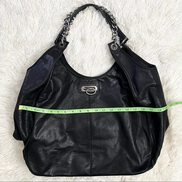 BCBGMaxAzria Large Black Leather Hobo Bag - Picture 10 of 12